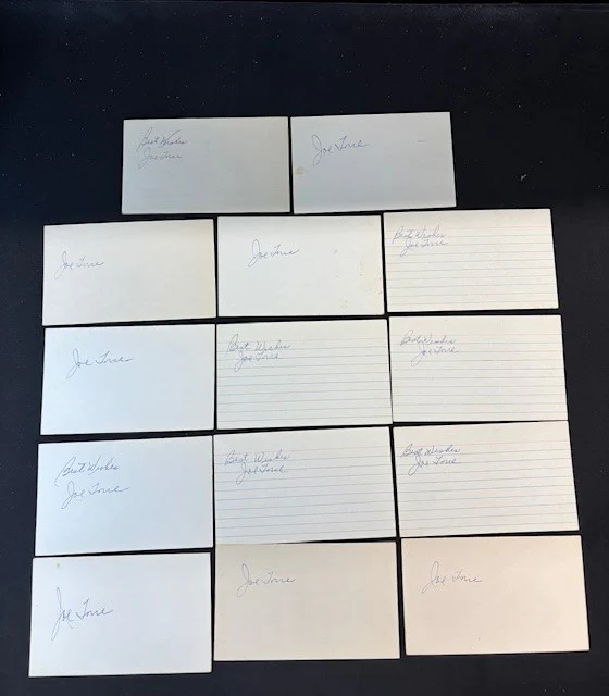 Baseball Legends Autographed Signed Index Card Lot (850+) Pete Rose Joe Torre Beckett Pre Authenticated - Image 6