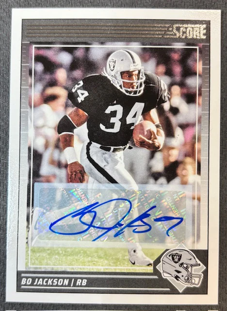 Bo Jackson 2024 Panini Score Signed Football Auto Card #151