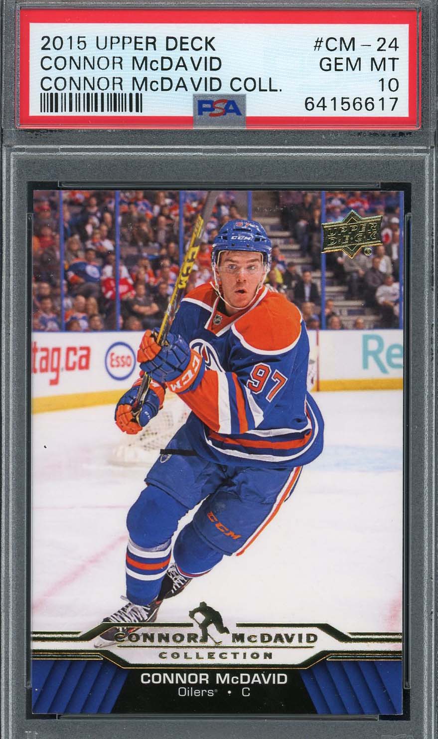 Connor McDavid 2015 Upper Deck Hockey Rookie Card RC #CM-24 Graded PSA 10