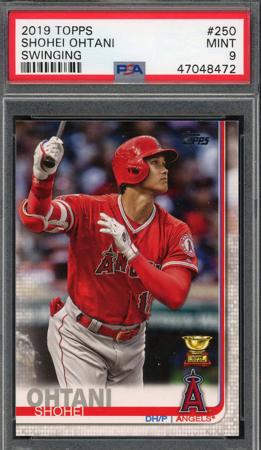 Shohei Ohtani 2019 Topps Swinging Baseball Card #250 Graded PSA 9