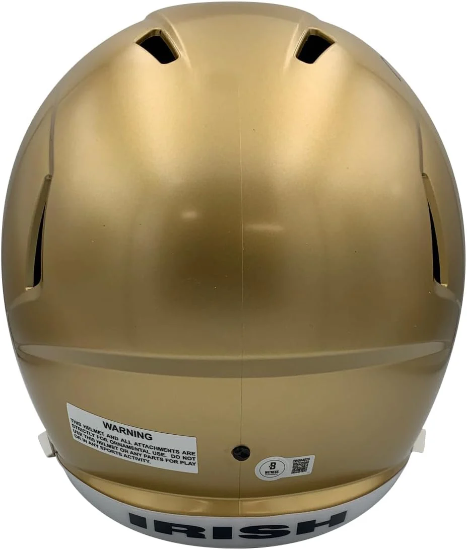 Tim Brown Notre Dame Fighting Irish Signed Full Size Helmet - Image 2