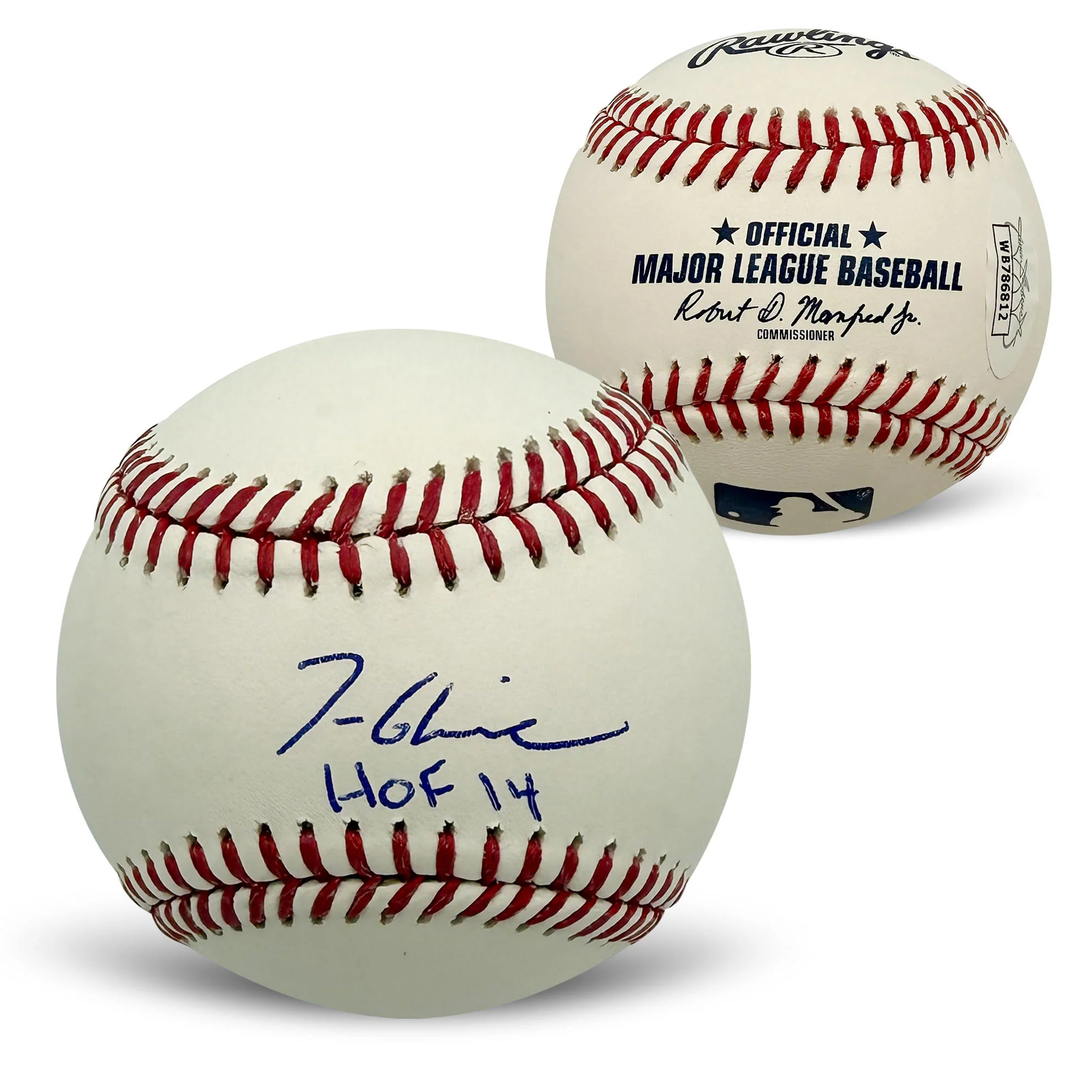 Tom Glavine Autographed Atlanta Braves Hall of Fame HOF 2014 MLB Signed Baseball JSA Witness Authenticated With UV Display Case